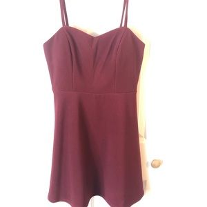 NWOT maroon strap dress